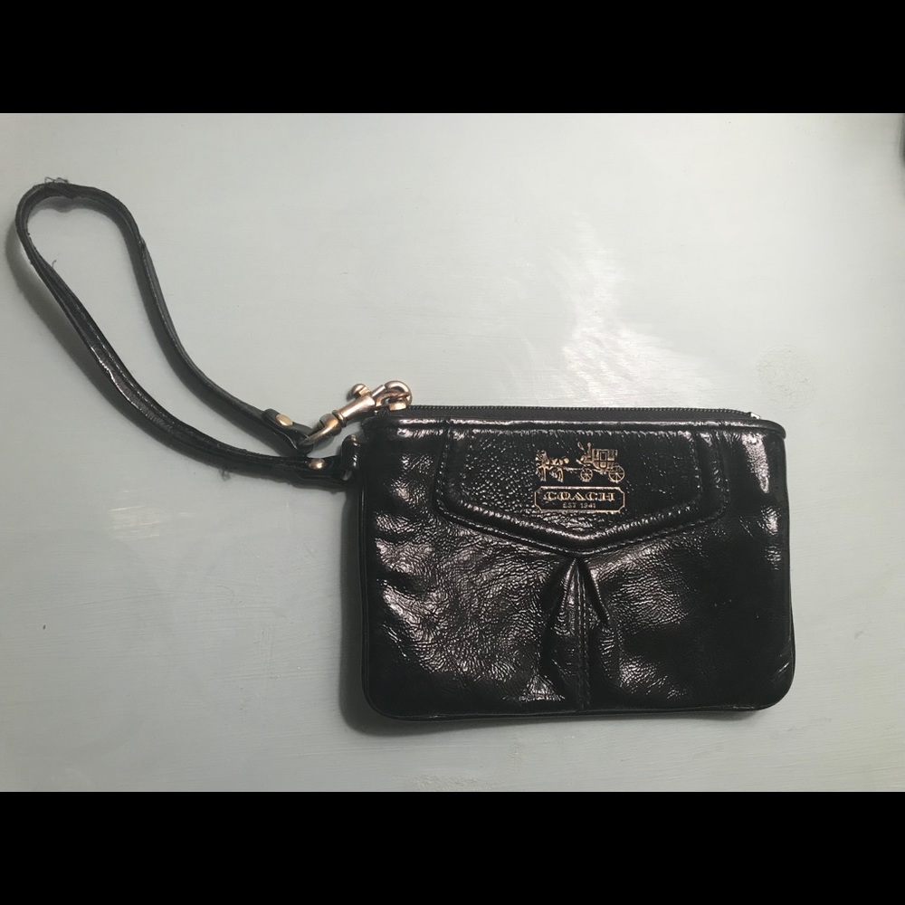 Coach patent leather wristlet